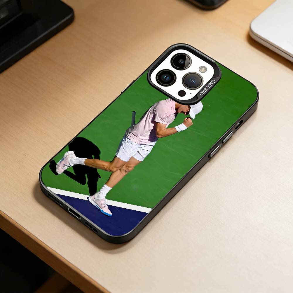 J-Jannik Sinner  Phone Case For iPhone 17,16,15,14,13,12,11 Plus,Pro Max,XS,Colorful Silver Black Cover