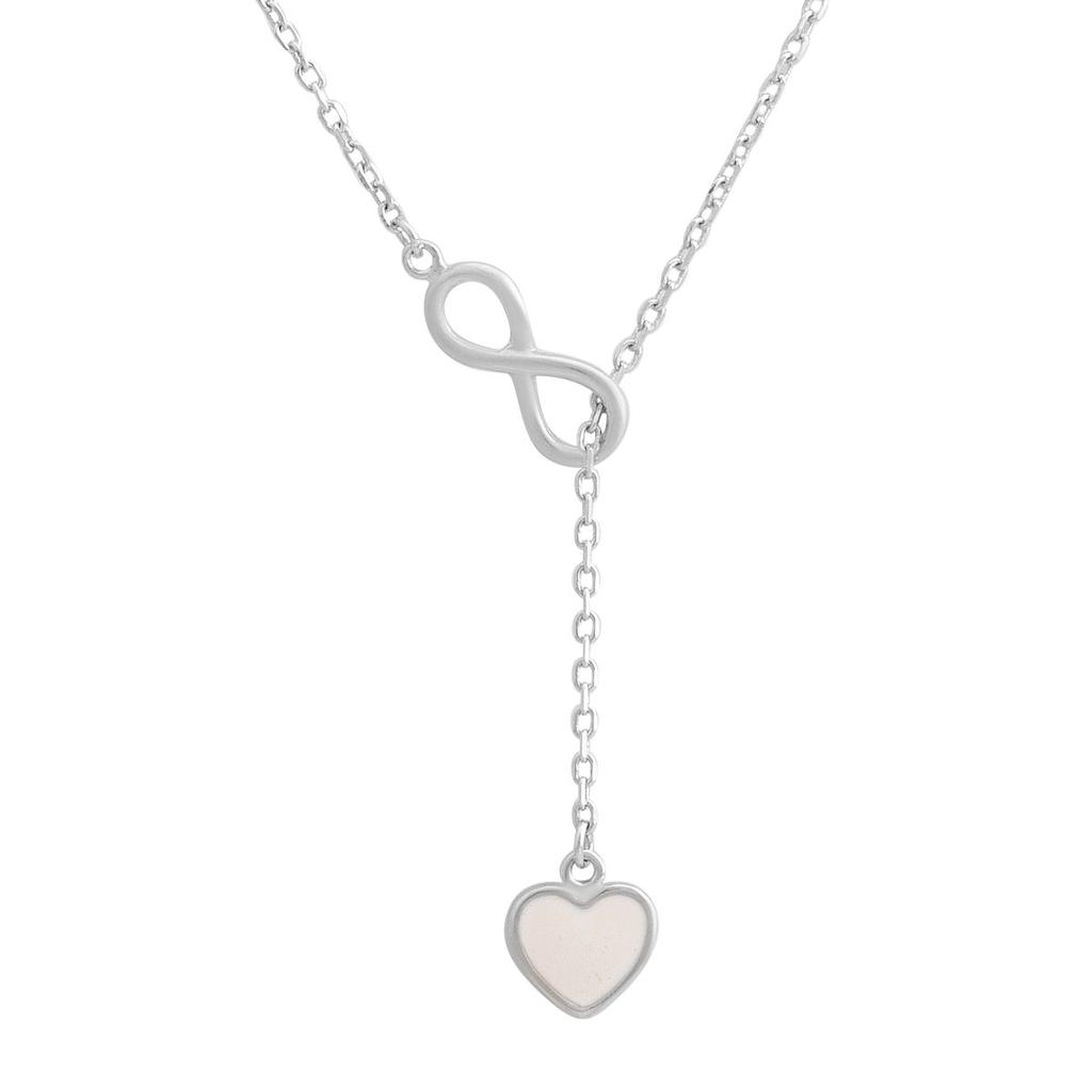 Серебряное колье с без камней, вес изделия 2,72 гр (2183907)
