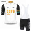 CSPD ATK Men's Summer Cycling Clothes MTB Bicycle Sports Shirt Set Polyester Fiber Cycling Top Sponge Cushion Cycling Paddle