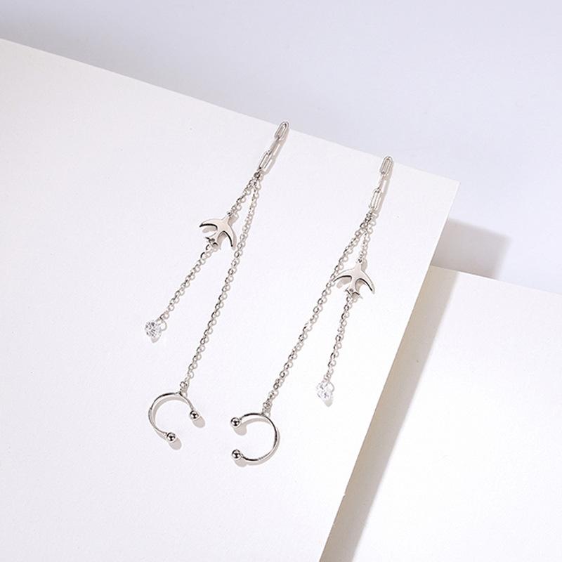 Originale Designer Dyr Fugl Øredobber Dame Mote Allsidig Trend Su Shan Diamant Svale Øredobber Lange