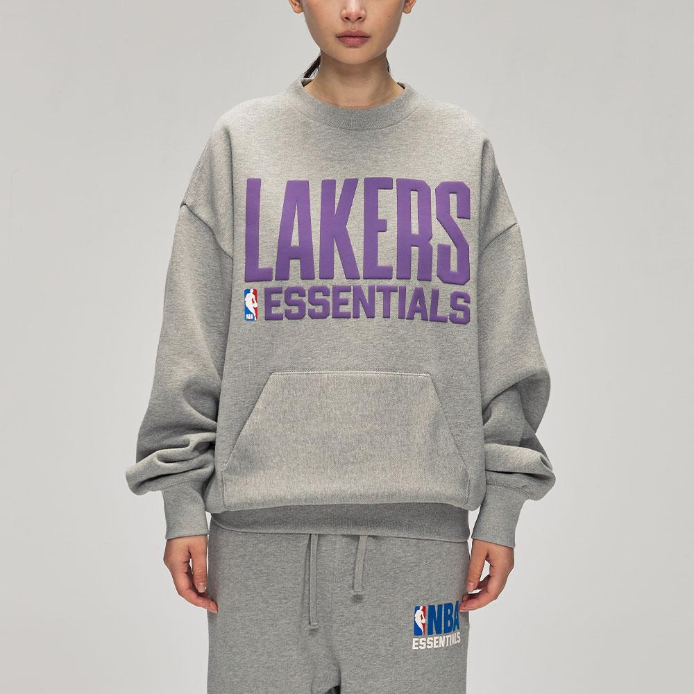 Fear of God Essentials x NBA Lakers Sports Fit Crewneck 'Concrete