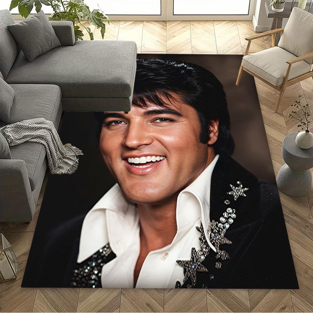 Elvis Presley's Iconic Smile Carpet Perfect for Bedrooms Decorate room Dormitory Playrooms Anti-slip Rug Office home decor Wedding Party Gift