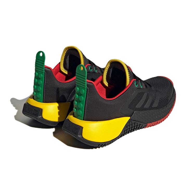 Nové LEGO x Adidas Sport Pro Dna Protiskluzové a Odolné proti Opotřebení Lehké Sportovní Ležérní Boty Černá Červená Žlutá Dětské HQ1313