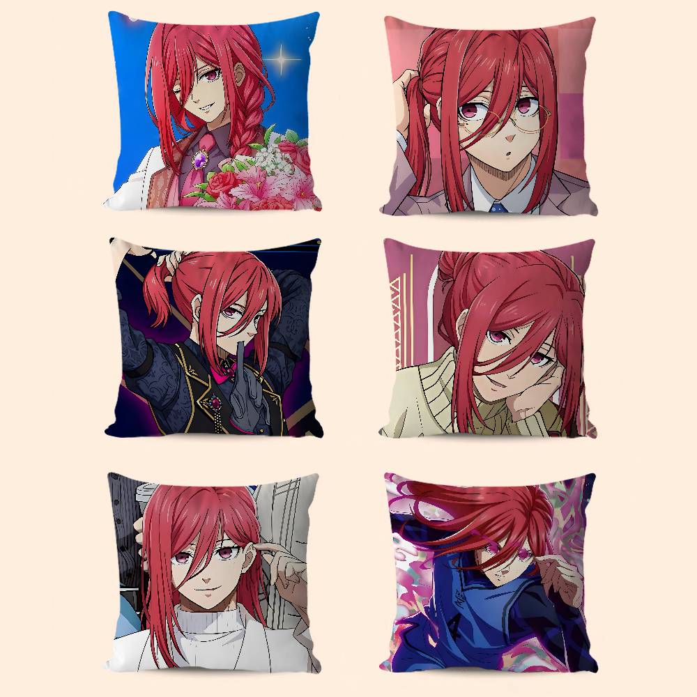 Hyoma C-Chigiri Pillow Covers Cartoon Sofa Decorative Home Double-sided Printing Short Plush Cute Cushion Cover