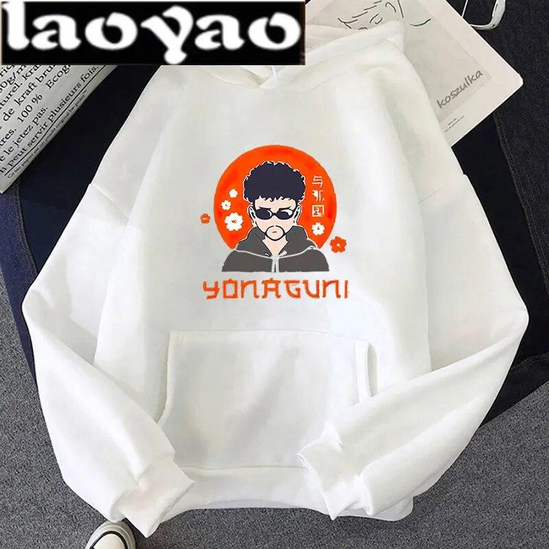 Harajuku Anime Bad Bunny Yonaguni Hoodies Unisex Kawaii Cartoon Ästhetik Druck Winter Warm Halten Langarm Frauen Sweatshirt Tops