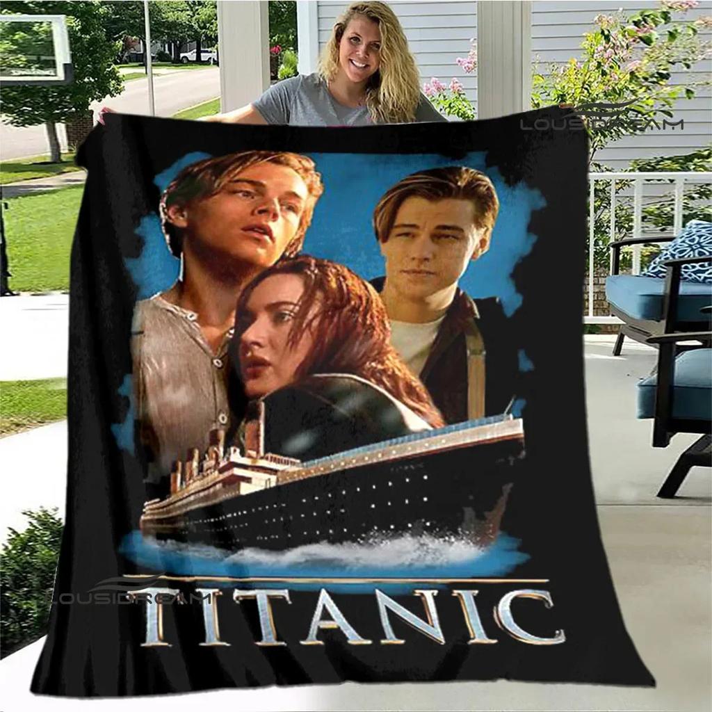 Coperta stampata Titanic Leonardo DiCaprio Coperta calda morbida e confortevole per casa viaggio letto coperta da picnic regalo di compleanno
