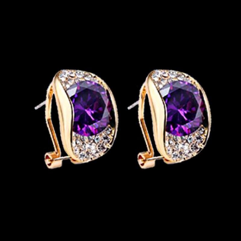 

Корейские модные серьги-подвески с аметистовыми юаньбао для женщин