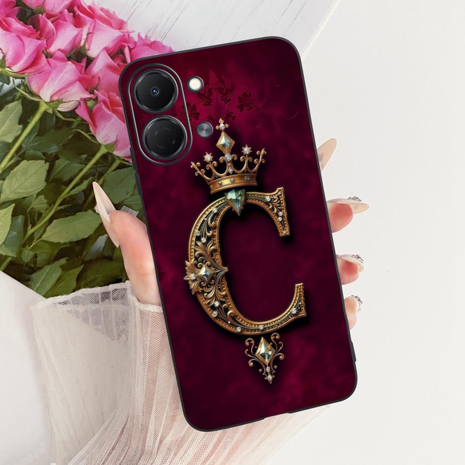 For Tecno Spark GO 3 Case KN3 Stylish Crown Letters Cover Soft TPU Matte Phone Case For Tecno Spark GO 3 SparkGO 3 Fundas Bumper