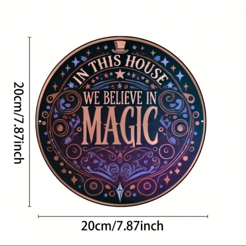 Vintage Magic Home Aluminum Sign Wall Art Celestial Fantasy Decor
