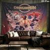 Chainsaw Man Wall Tapestry Aesthetic Wall Hanging Printed Fabric Blanket Decorative Tapestries For Bedroom Living Room Home Decor