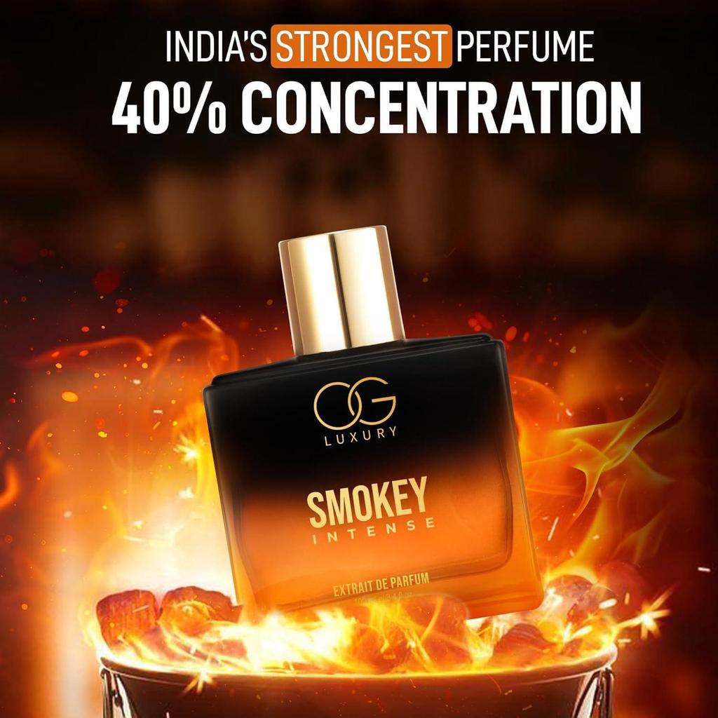 OG Luxury India's First & Strongest Perfume Smokey Intense Extrait De Parfum | Luxury Fragrances | Notes of Whiskey, Oud & Cinnamon |