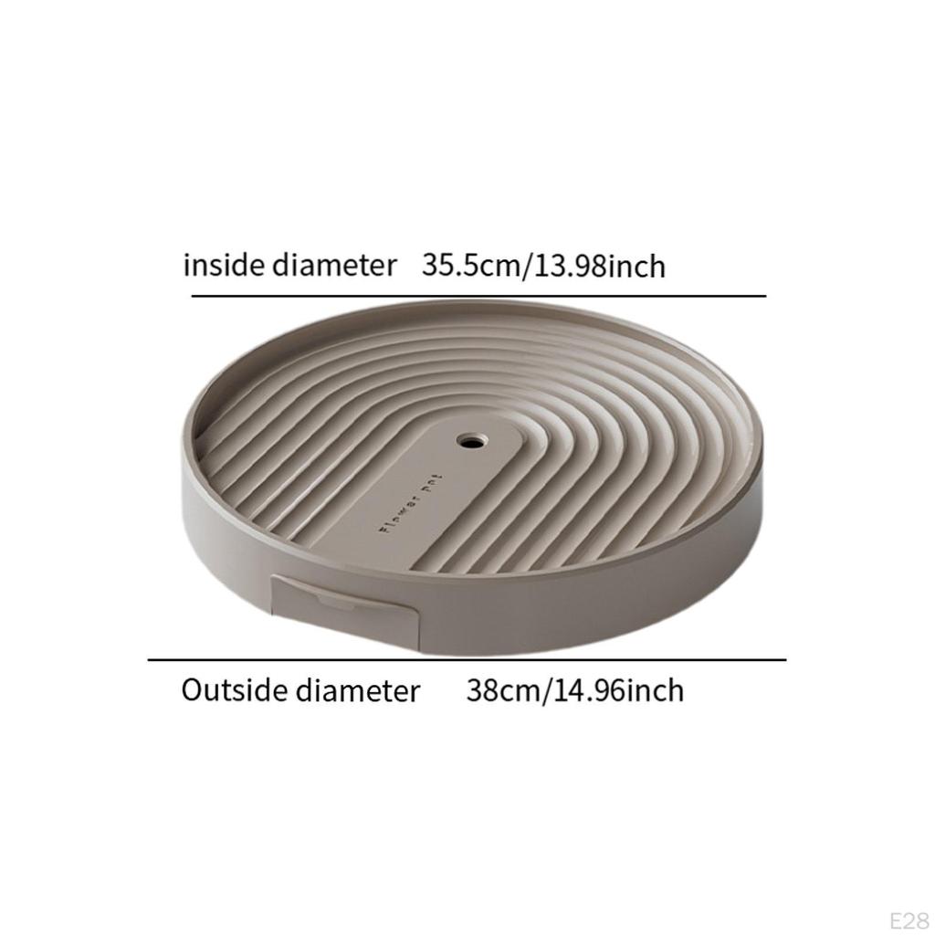Supporto per Vaso da Fiori con 4 Ruote Nascoste, Carrello Rotondo per Piante da Giardino, Interni,