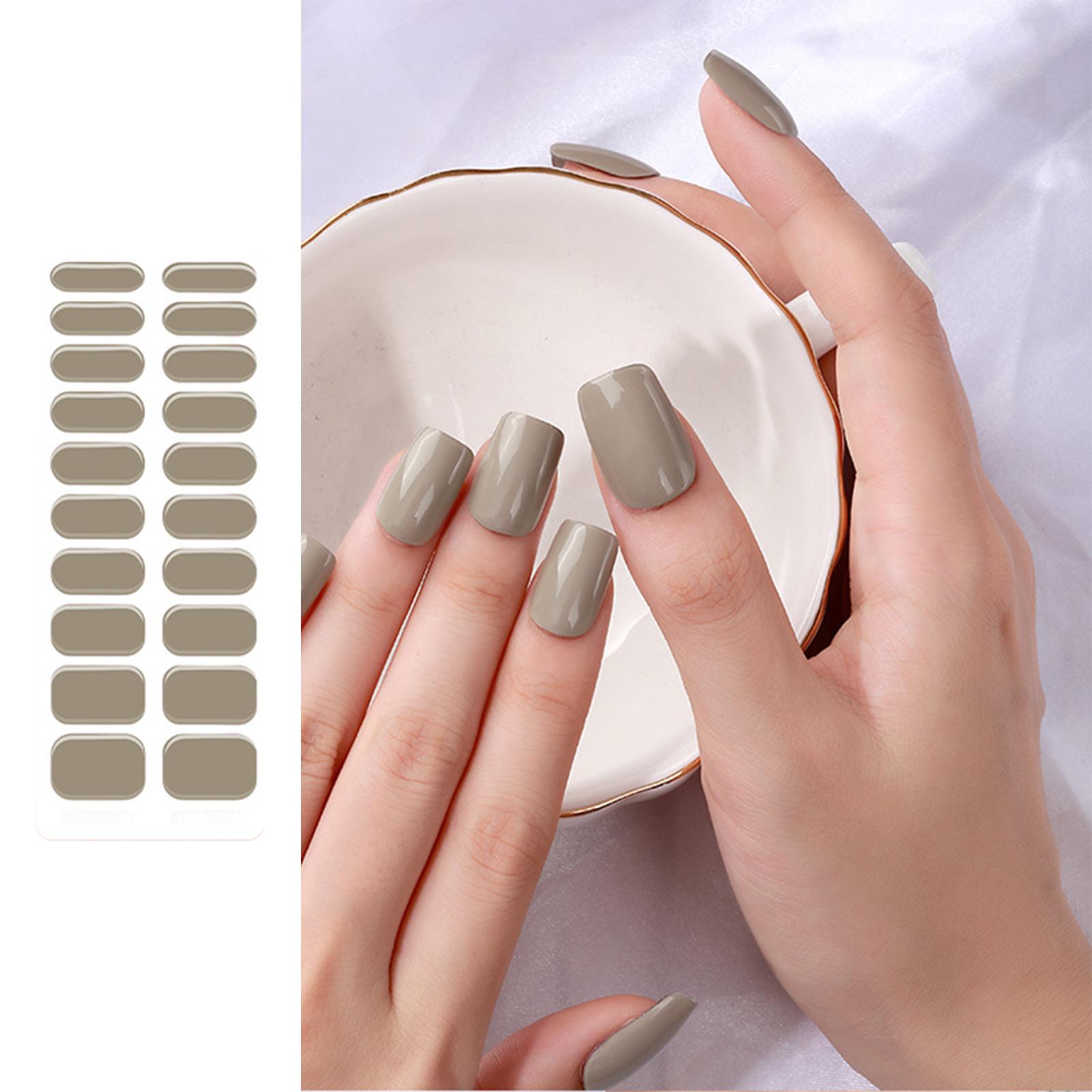 

Полуотвержденные наклейки для гелевых ногтей Однотонные полоски для ногтей Водостойкие самоклеящиеся покрытия Гелевые наклейки для ногтей Переводные картинки BSS202