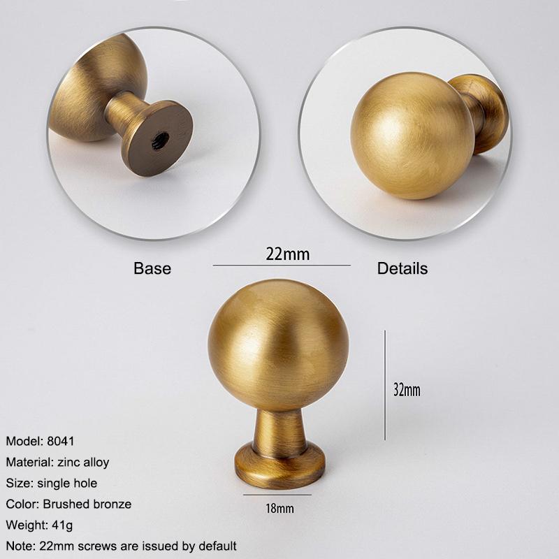 1Pcs Retro Wardrobe&Kitchen Cabinet Pull Antique-Bronze Cabinet Handle American Single-hole Drawer Knob Furniture Handle