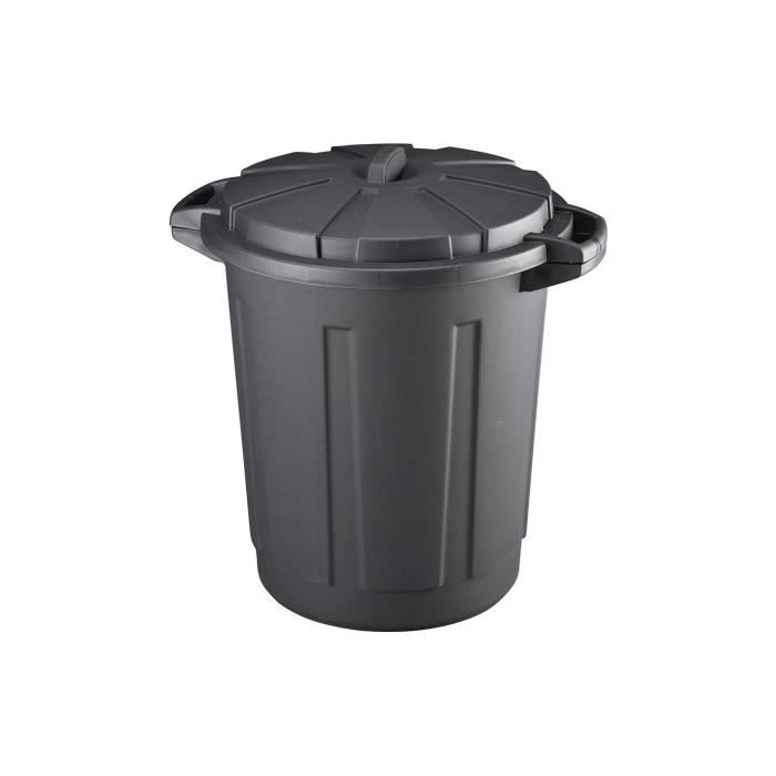 Poubelle Communautaire Noire 80 Litres Avec Couvercle Mondex