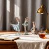 Beautiful Ballerina Sculpture Art Figure Desktop Decorations Collectible Gift Crafts for Dance Lovers Living Room Party Ornament