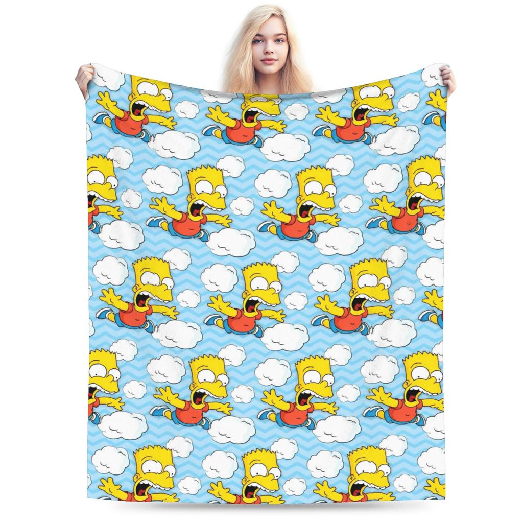 The Simpsonseds Face Throw Blanket for Couch Soft Cozy Plush Blanket 50x60 Inch Multiple Sizes Bedspreads for All Seasons