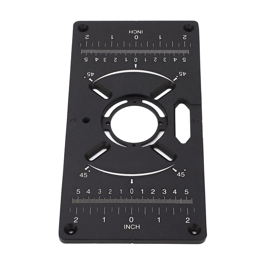Router Plate Aluminum Alloy Router Table Insert Plate Trimming Machine Flip Board Black