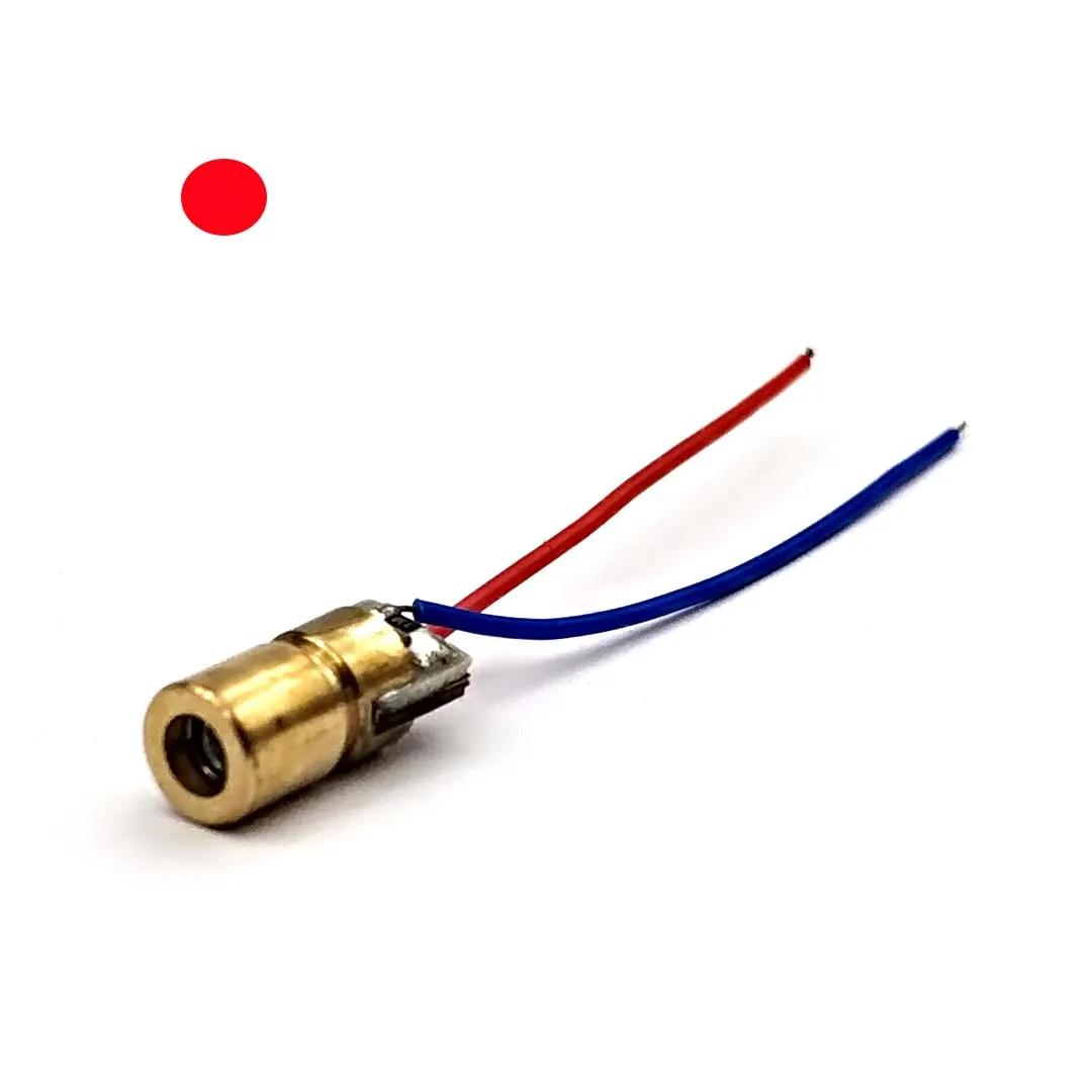 

Лазерний діод 650 нм 6 мм 3/5 В 5 мільйонів ват регульований модуль лазерної точки червона мідна головка лазерні інструменти для деревообробки 6MM 3V 1PCS