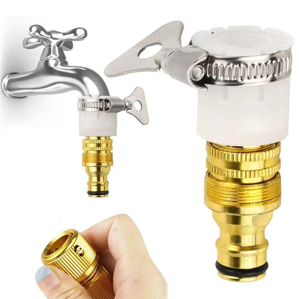 15-23mm Faucet Tap Connector Aluminum Zinc Zinc Alloy Faucet Adapter Garden Water Hose Pipe Car Washing