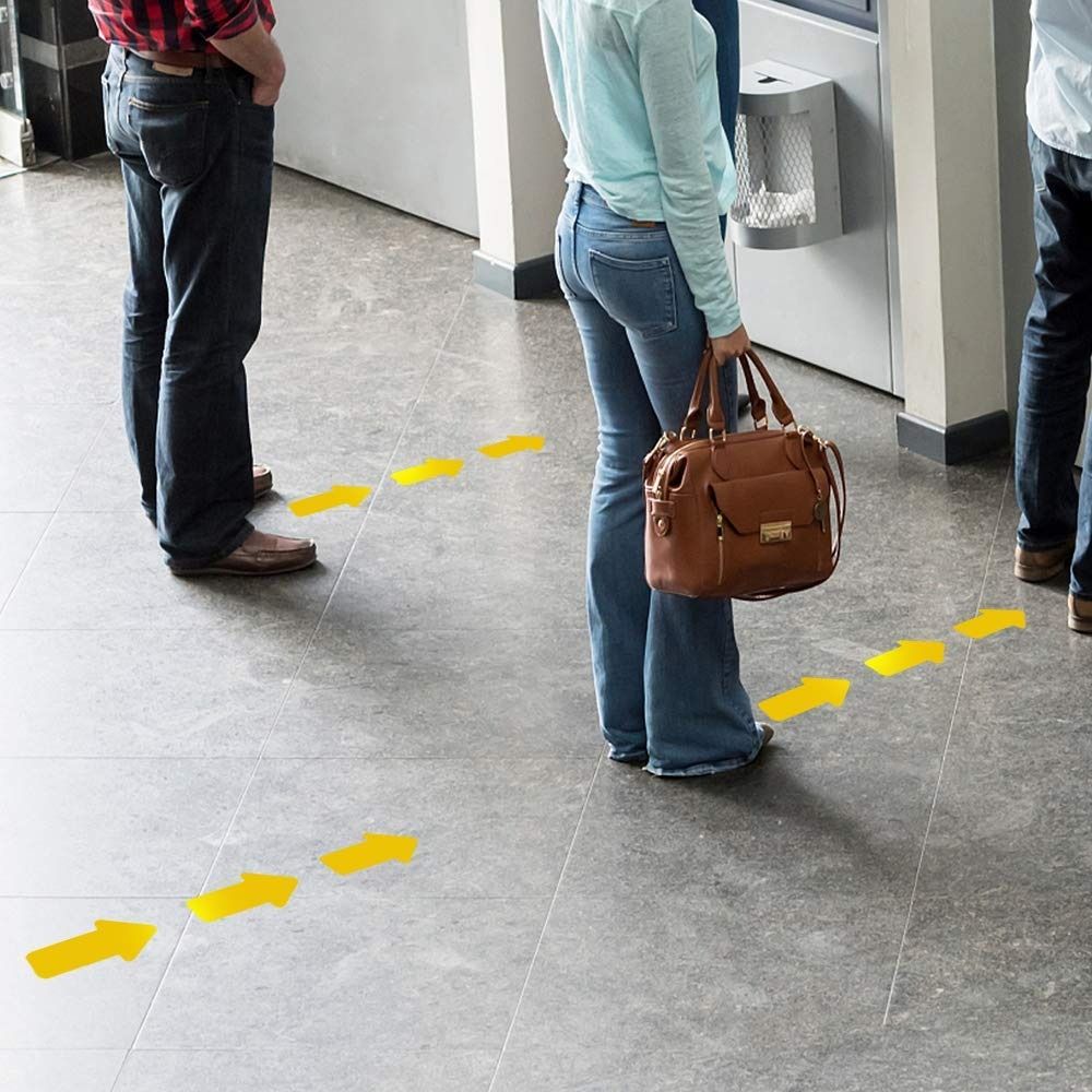 150 Stück Klebeband-Aufkleber Pfeilform Selbstklebende Etiketten Pfeil Bodenmarkierung Besprechungen