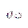 Boucles d'oreilles - Luxenter - Yarek - Argent 925 - Zircone multicolore - Plaqué rhodium
