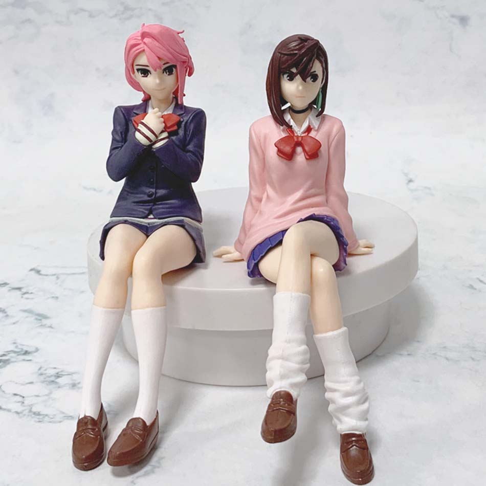 New Anime Dandadan Ayase Momo Shiratori Aira Sitting posture S.H.Figuarts Transformed Assembly PVC Model Toy Action Figures Gif