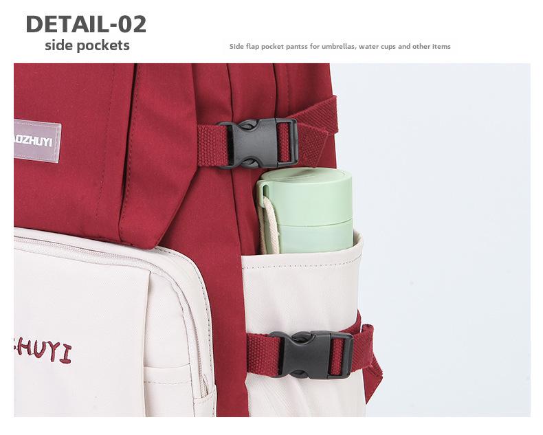Japanese Waterproof Oxford Cloth Backpack - Large Capacity, Lightweight, Simple Design for Female College Students