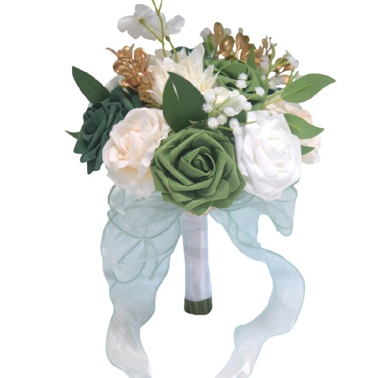 Decoration Wedding Bouquet Artificial Flowers Bride Handmade Durability Bouquet for Wedding Party Home Table Decoration