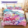 WonderfulPrecur,Winx Club Pattern Bedding,Quilt Set Quilt Cover Pillowcase Home Birthday Gift (1 * Duvet Cover + 2 * Pillowcase, Without Core)