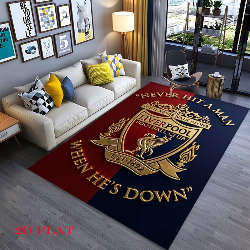 Vintage Liverpool Fc Crest Carpet Floor Mats Living Room And Bedroom Mats Protective Pad Fashion Gift