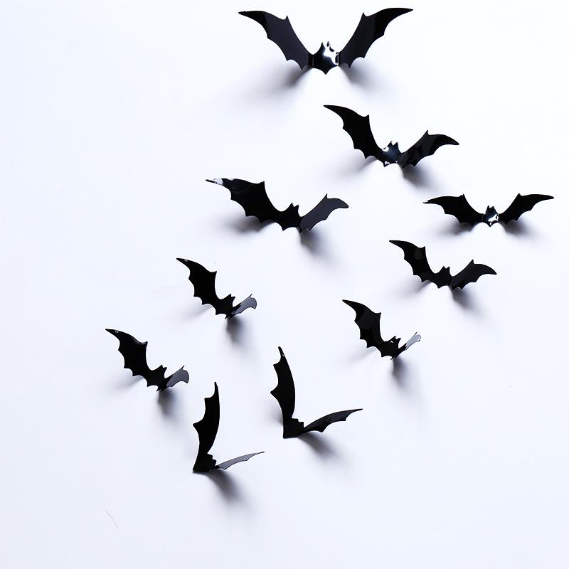 

3D Светящаяся Летучая мышь Многосуставная Складная Наклейка на стену на Хэллоуин