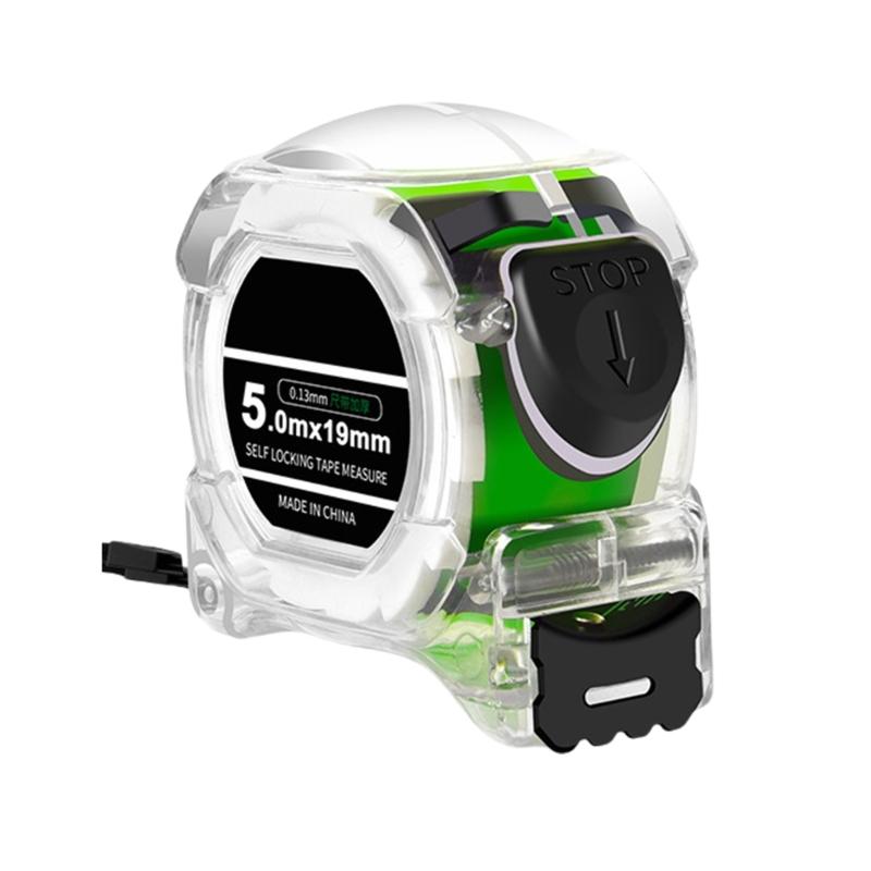 Hohe Genauigkeit 3/5/7.5/10m Transparentes Selbstverriegelndes Maßband Leicht und Robust für Bau und Design