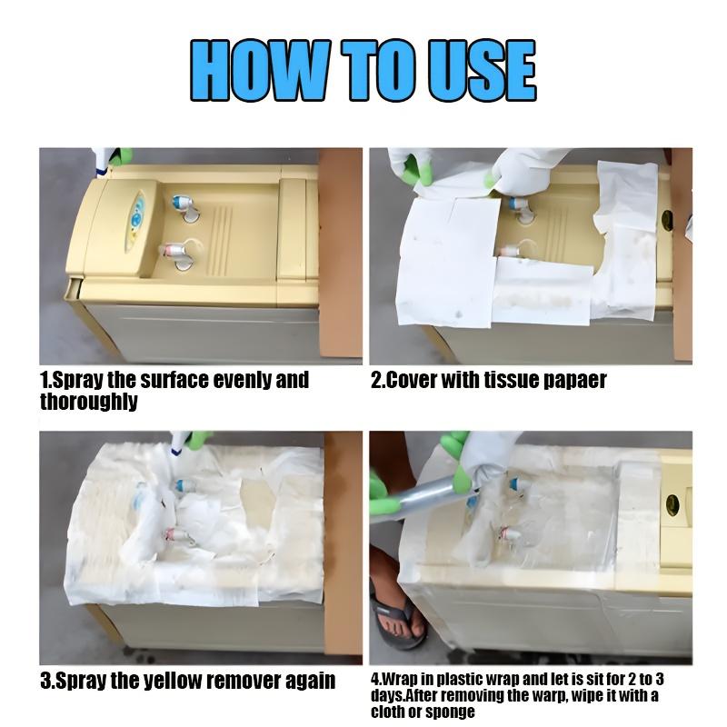 100ML Quick-Dry Stain Remover, Plastic Color Restorer for Air Conditioning Panels, Bathrooms & Tiles, Prevents Discoloration