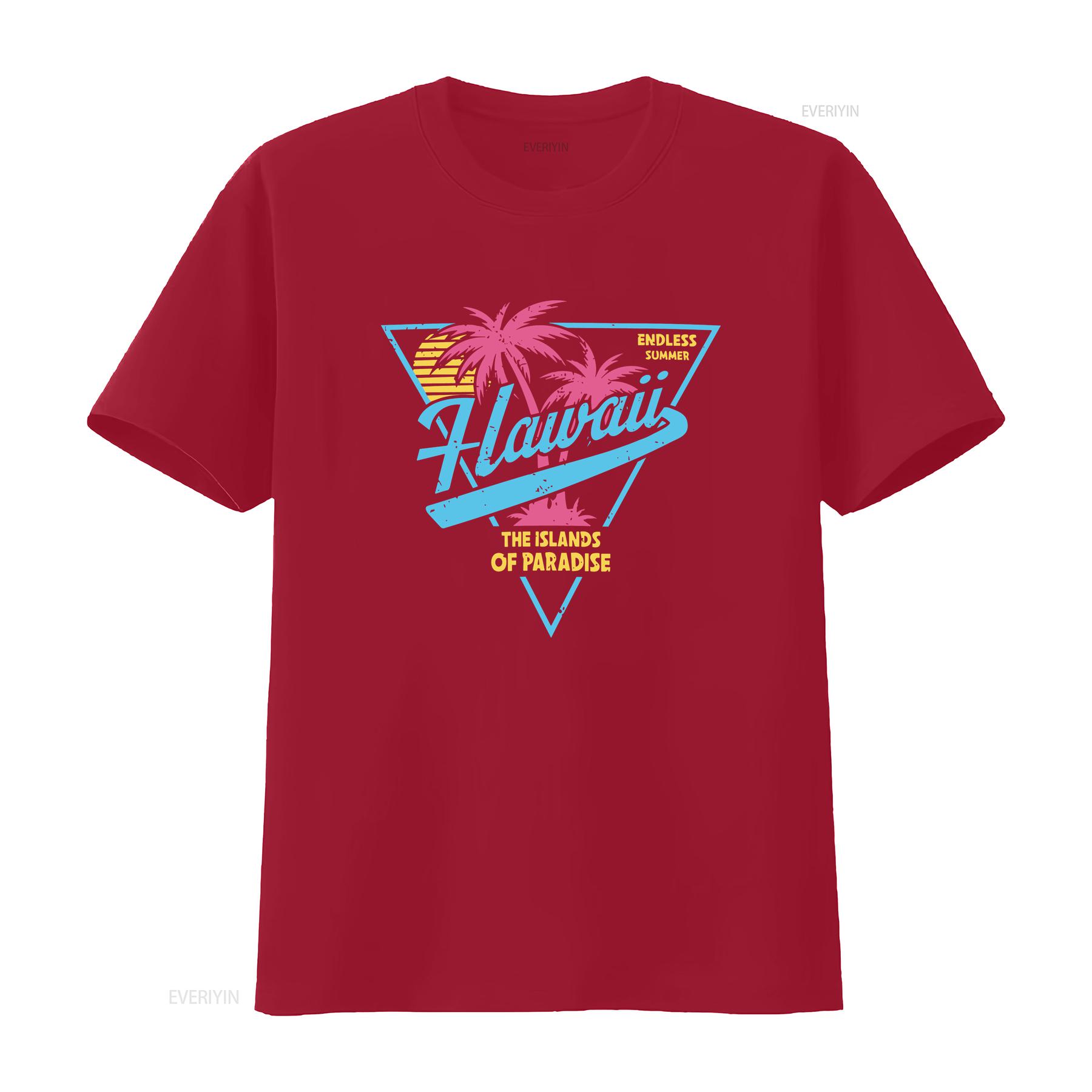 

HAWAII SHIRT Islands of Paradise Endless Summer 80s Style Retro Soft T XS 5XL vintage Washed Versatile Unisex streetwear S