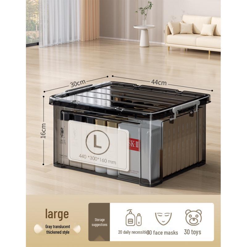 Transparent Large-Capacity Storage Box for Clothes, Toys, Snacks, and More