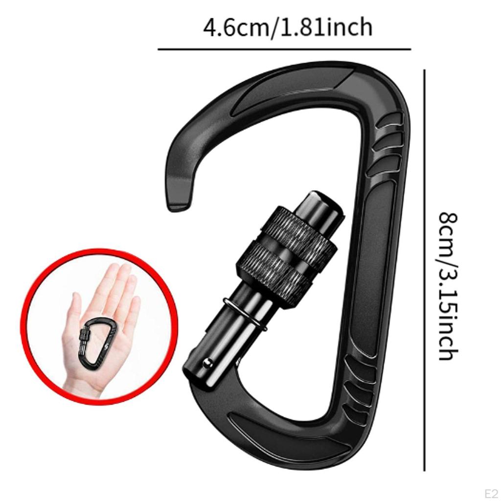 Carabiner Clip for Keychain Use, D Lock Outdoor Activities And Fishing