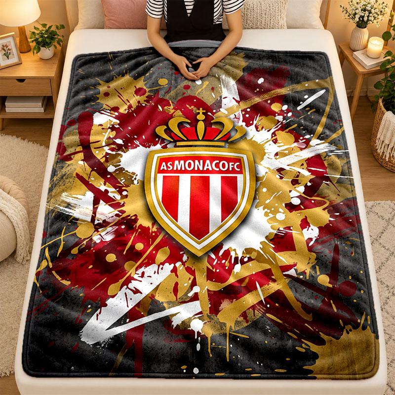 Flannel BlanketMonaco FC Warm Soft Throw Blanket for Indoor Sofa Bed Living Room Use
