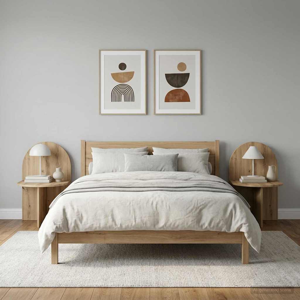 Nightstand 2 pcs Artisan Oak 48 x 49 x 65 cm engineered wood