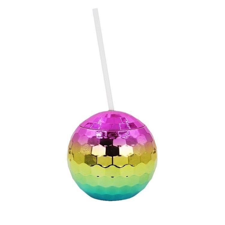 Electroplated Flashing Disco Ball Plastic Wine Cup