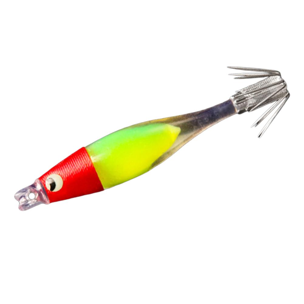 Luminous UV Blowing Tube Fishing Lure Fishing Explosion Hook Octopus Jig Hook Artificial Bait Squid Jig for Sea Fishing