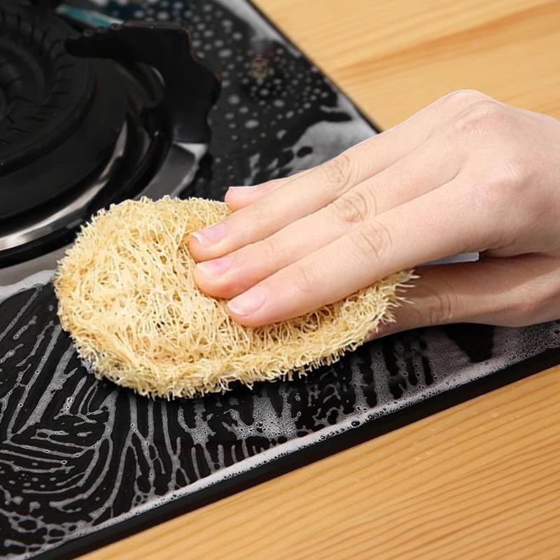 Loofah dish washing tablets, pan washing cloth, natural housework, kitchen cleaning, loofah flesh section scouring cloth, dishwashing rag