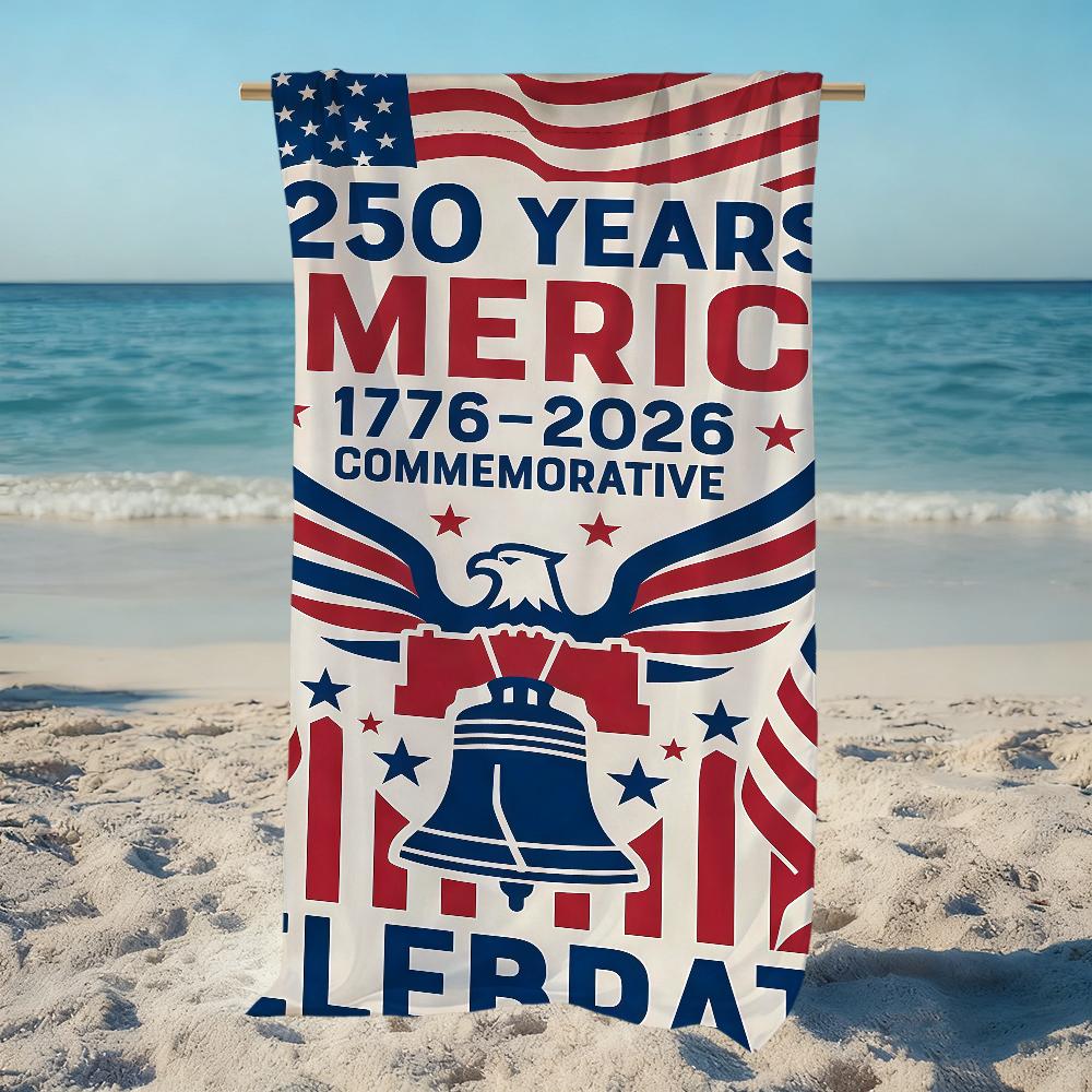 A-america Celebrates 250 Years Towel Large Quick-Drying Microfiber soft Beach Towel for Travel Fitness Sauna Bathing Camping