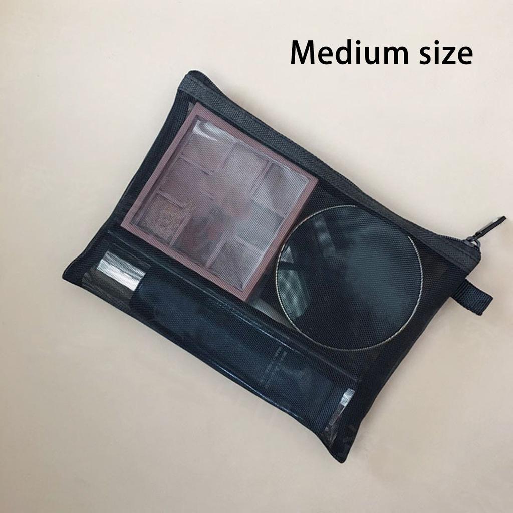 Women Mesh Cosmetic Bag Travel Storage Makeup Bag Organizer Female Make Up Pouch Portable Small Large Toiletry Beauty Case