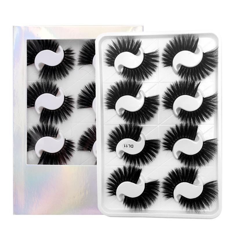 6D Chemical Fiber False Eyelashes 8 Pairs Of Simulated Thick Natural Thick Grafted Eyelashes