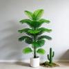 60-80cm Tall Artificial Palm Tree Fake Monstera Plants Branch Plastic Maranta Leafs Faux Coconut Leaves For Home Indoor Decor