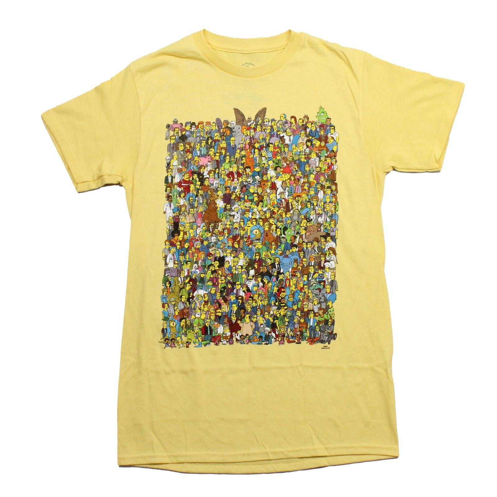 The Simpsons New Adult T-Shirt - Giant Collage of Springfield Characters XXL
