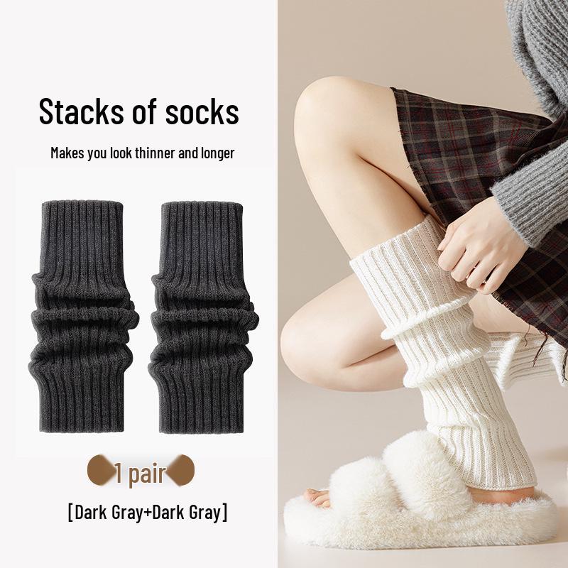 Women's Y2K Knitted Leg Warmers: Thick Autumn/Winter Japanese Style Student Socks