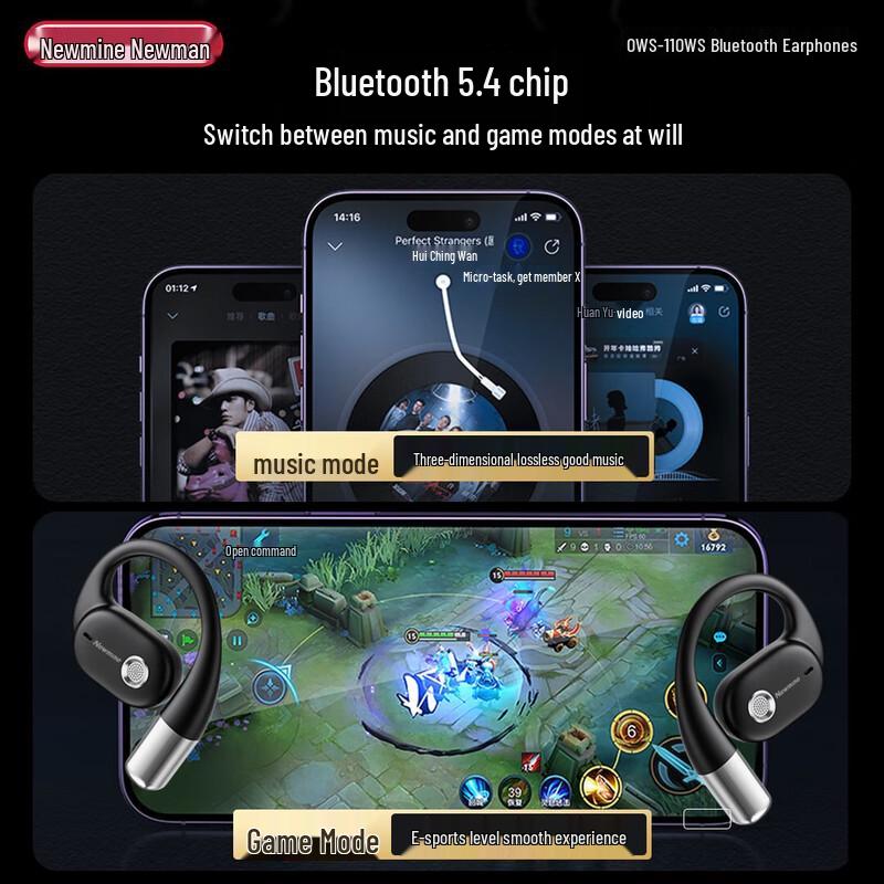 Newman OWS-11 Bone Conduction Open-Ear Sport Headphones