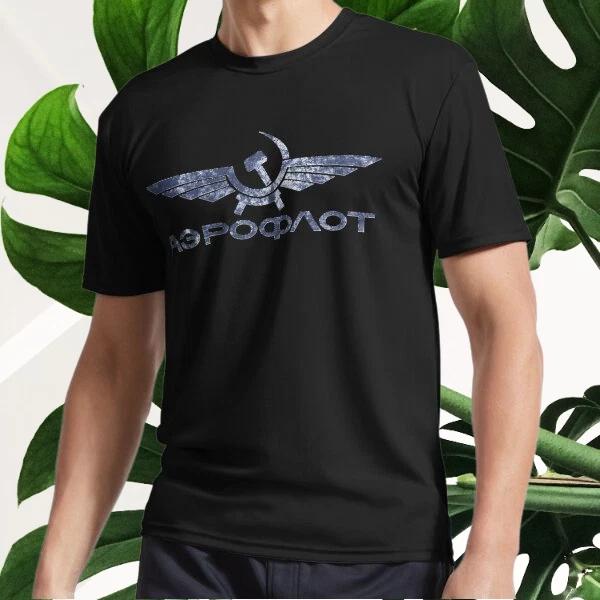 New Aeroflot logo Active T-Shirt Logo T-Shirt Funny Size S to 5XL XXL